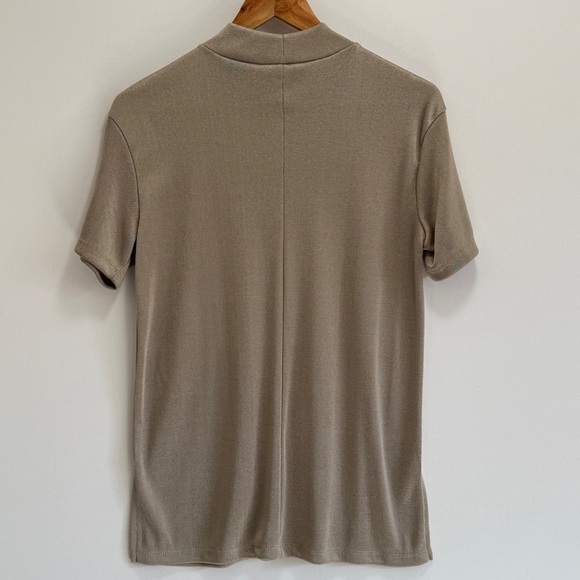 Bella Mode USA Metallic Short-Sleeve Mock-Neck Sweater Small - Picture 5 of 7